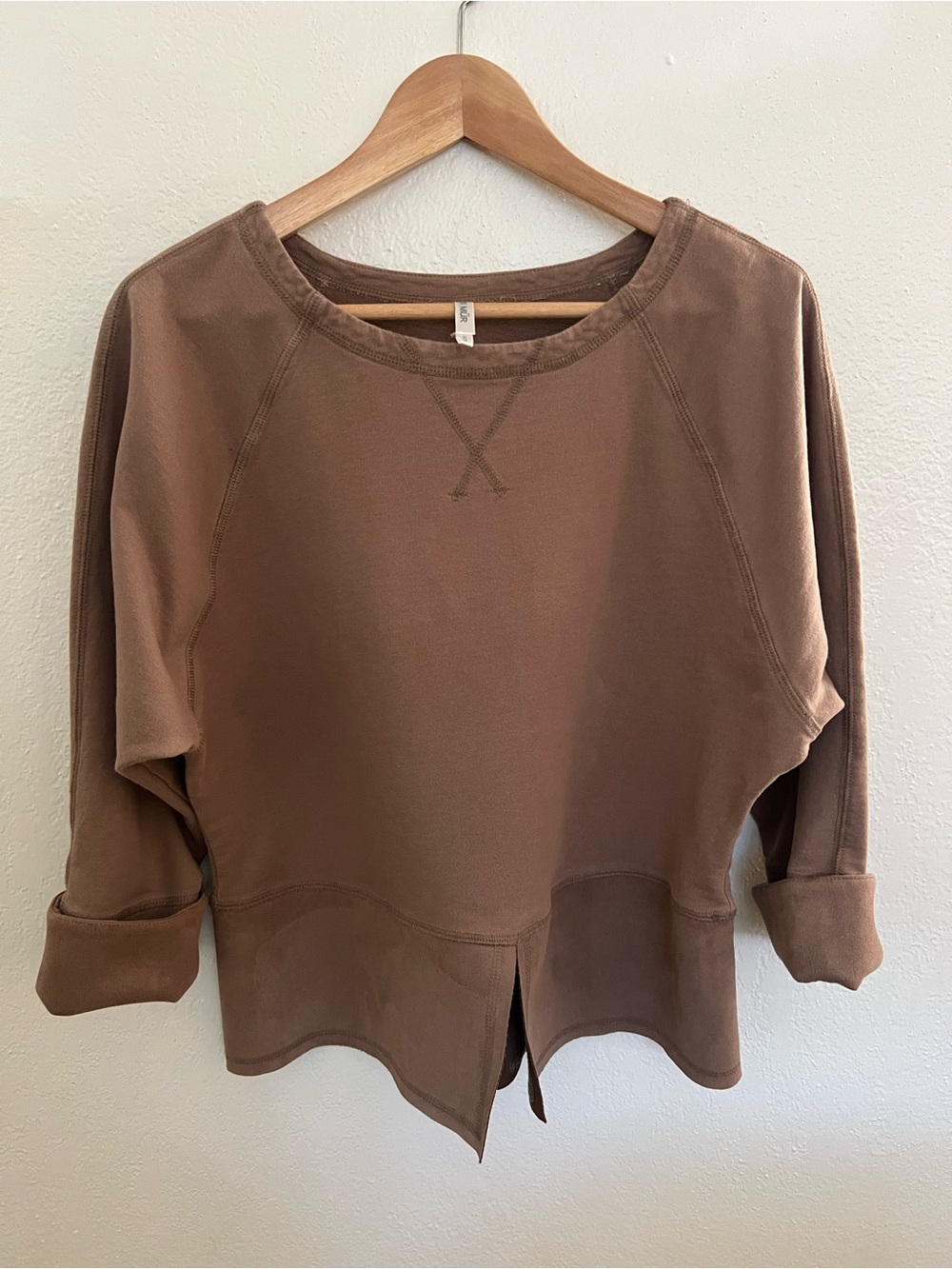 MÜR MÜR Brown Faux Suede Sweatshirt - Small